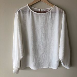 NWOT ASOS SOAKED IN LUXARY Semi Sheer Cream Blouse